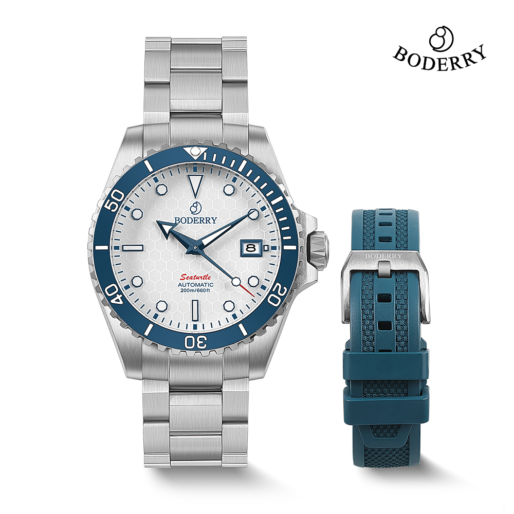 Titanium Sport Watch - Boderry Titan-Taucheruhr, automatische mechanische Armbanduhr für