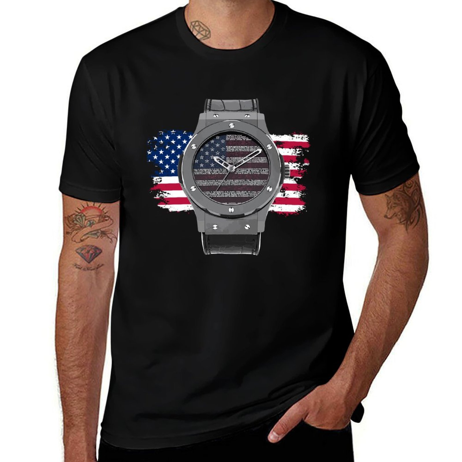 Luxury Watch Drawing - LUXURY WATCH DRAWING T-Shirt, All-Match-T-Shirt für