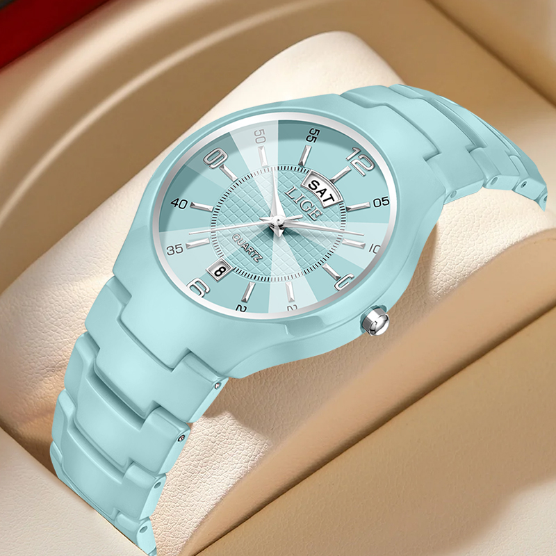 Luxury Watch Women - LIGE Luxuriöse Elegante Quarz-Damenuhren Mode Keramik