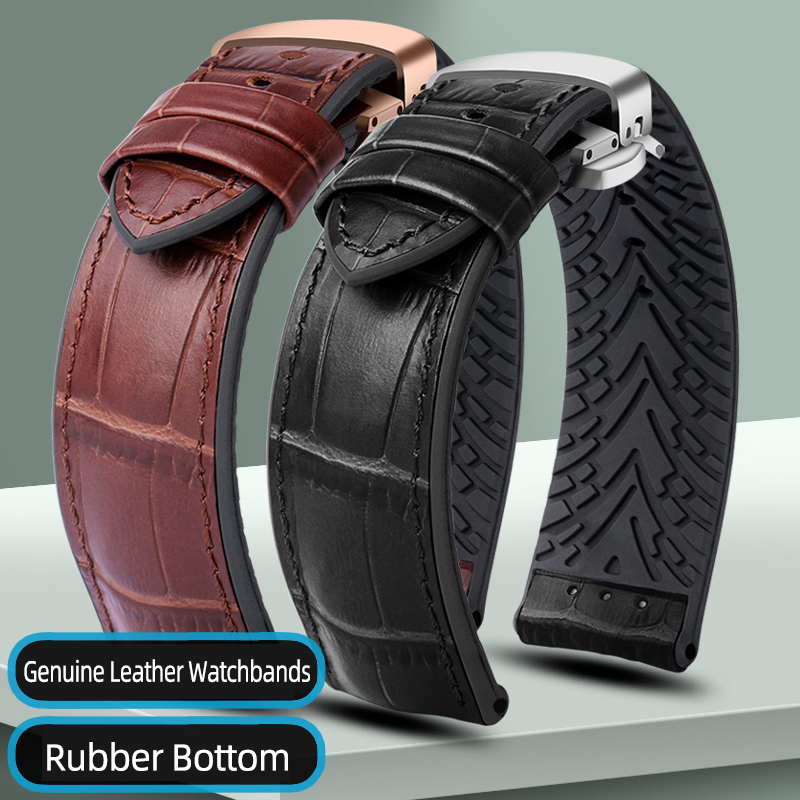 Luxury Watch Jaeger Lecoultre - Echtes Leder Uhrenarmbänder 19/20/21/22mm Gummi Unten