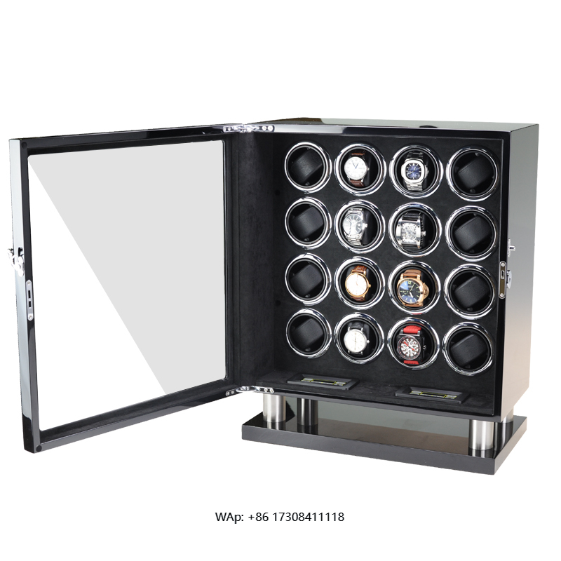 Luxury Watch Safe - Luxuriöser Uhrenbeweger mit Safe-Funktion, Holz-Uhrenbox, leiser