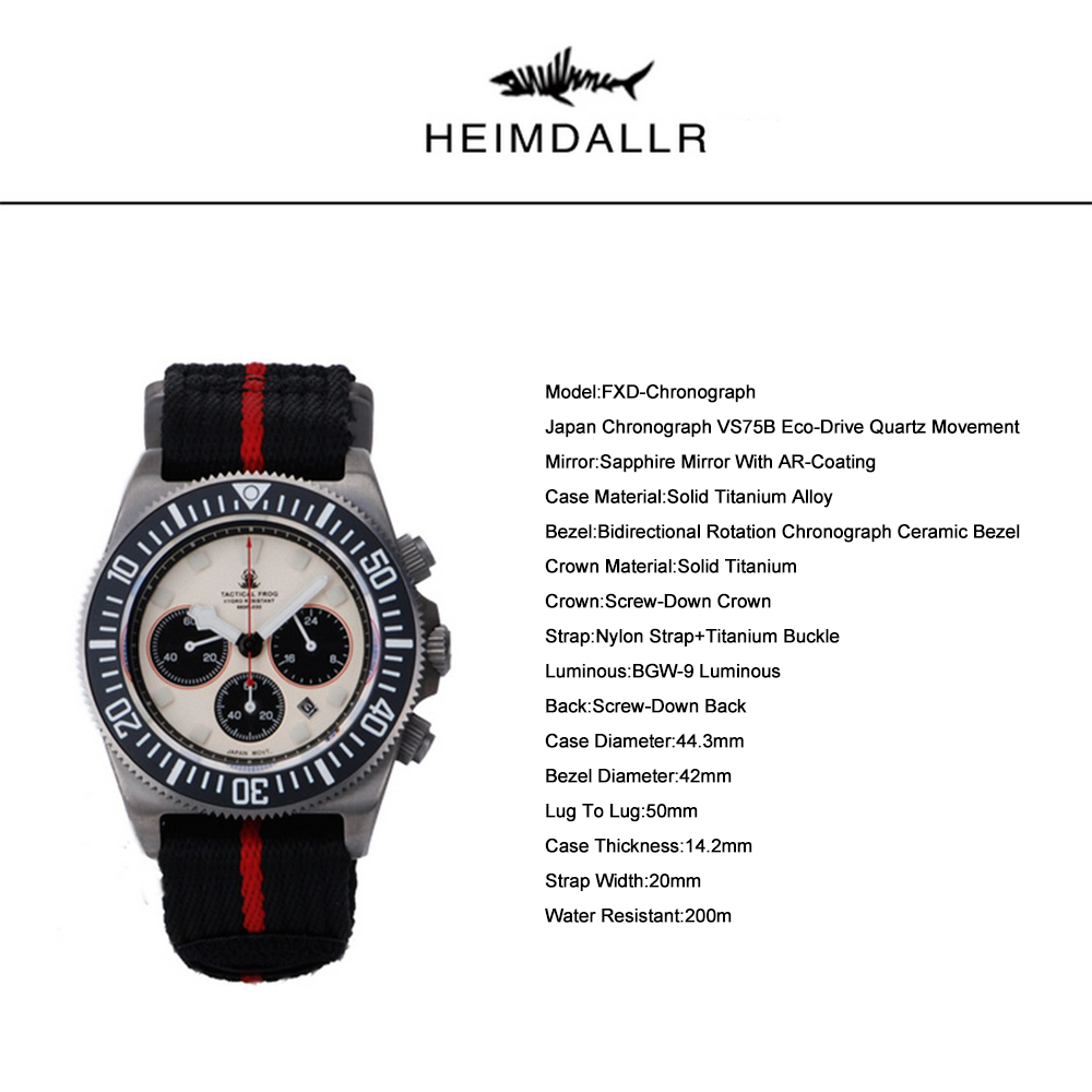 Tactical Frog Herren-Chronogra – Titanium Sport Watch Bewertung und Preis